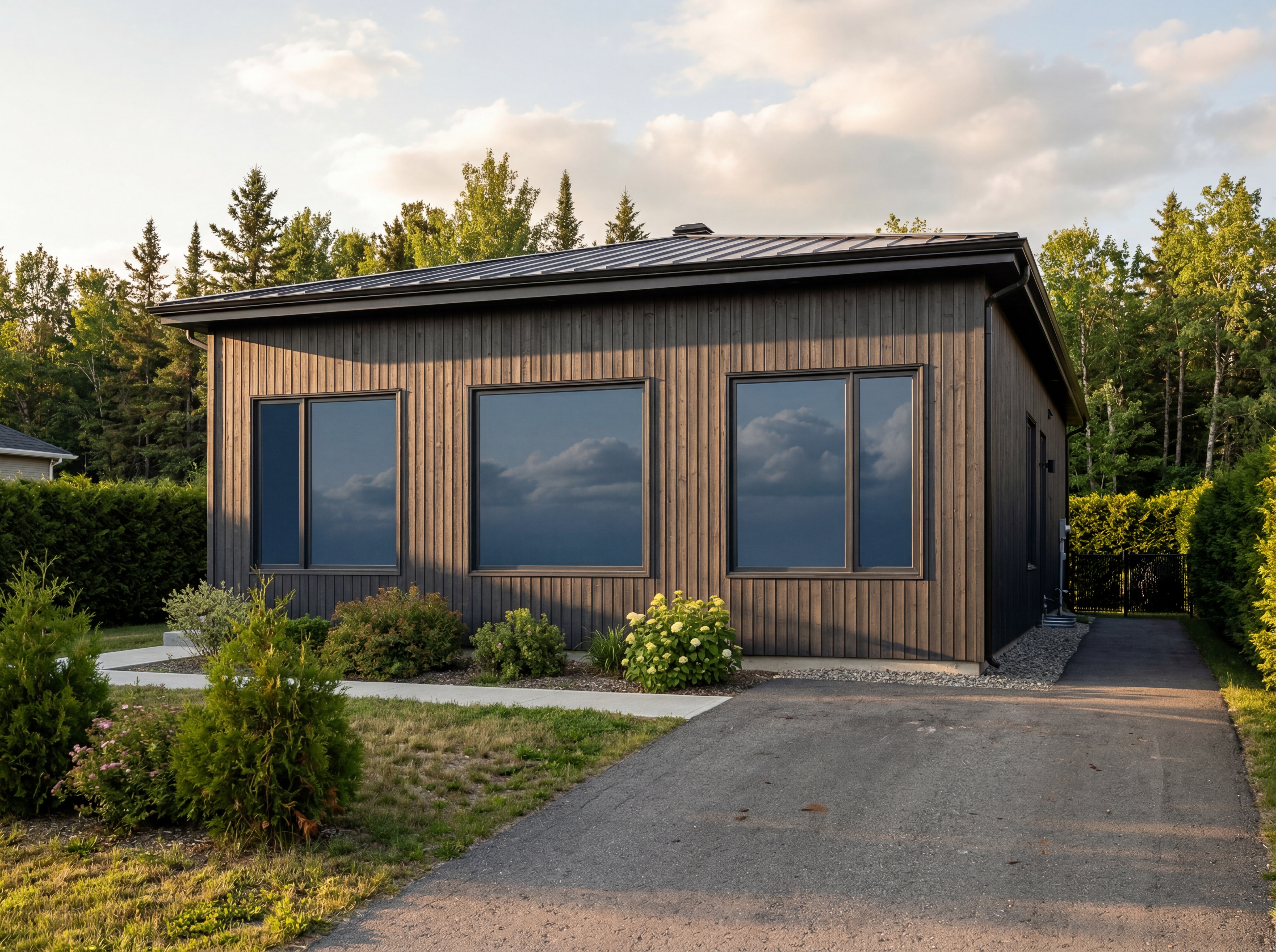 Maison résidentielle à Alma — vitres teintées